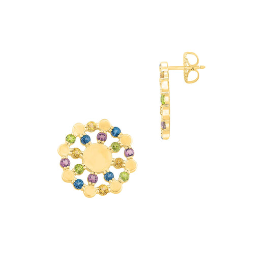 Carousel Earrings yellow gold Cyntia Tomi