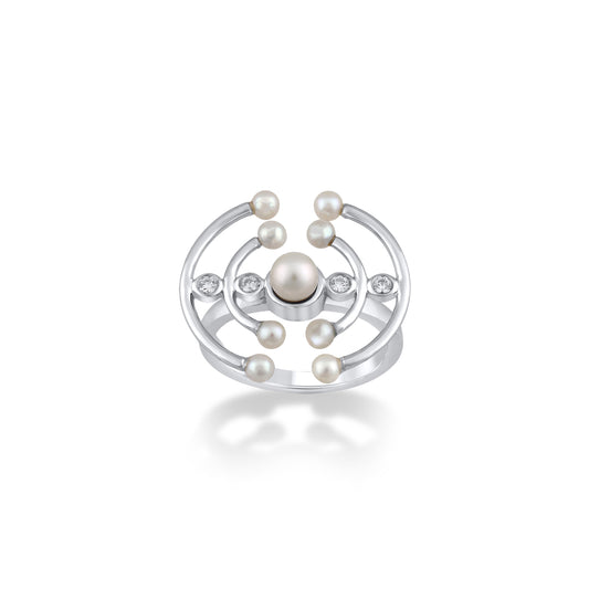 Orbit Ring cyntia tomi fine jewelry lab-grown diamonds pearl 925 sterling silver